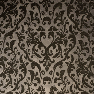 product image for Mayfair Flock Wallpaper in Dark Brown 67