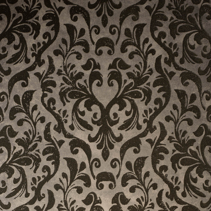 media image for Mayfair Flock Wallpaper in Dark Brown 215