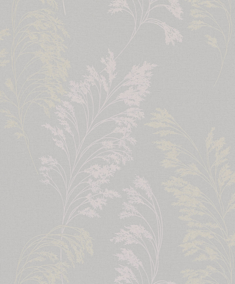 media image for sample feather shrub wallpaper in soft grey gold from the olio collection 1 276