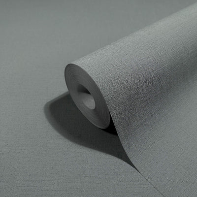product image for Linen Texture Wallpaper in Dark Grey from the Olio Collection 59