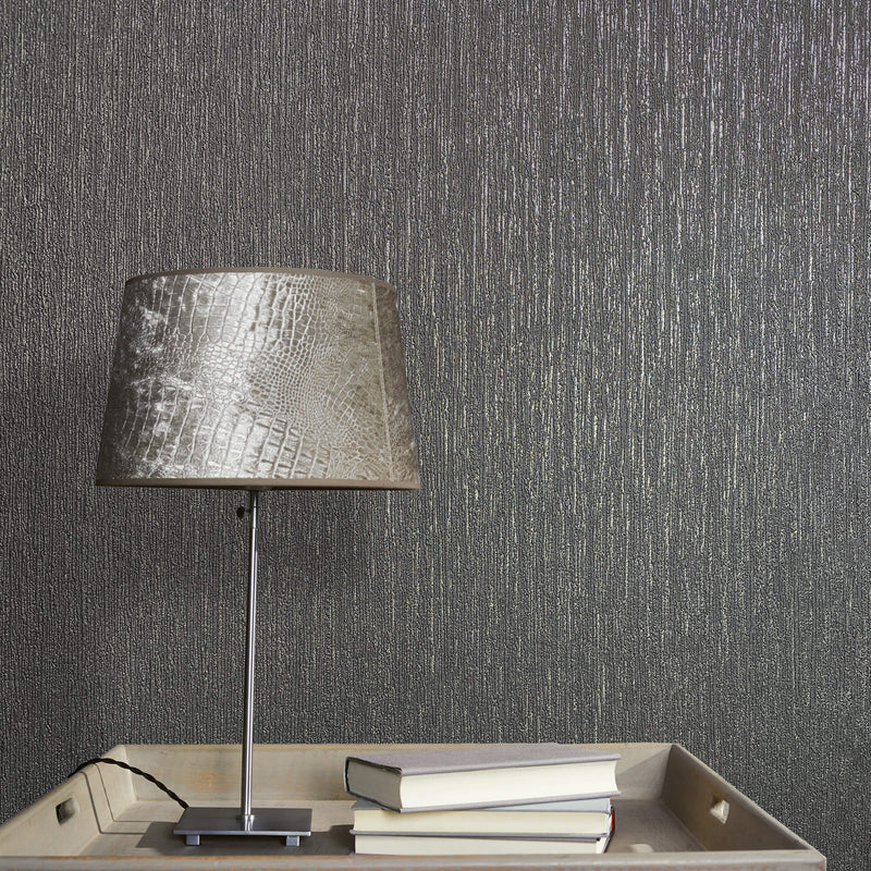 media image for Tonal Texture Wallpaper in Anthracite from the Olio Collection 222