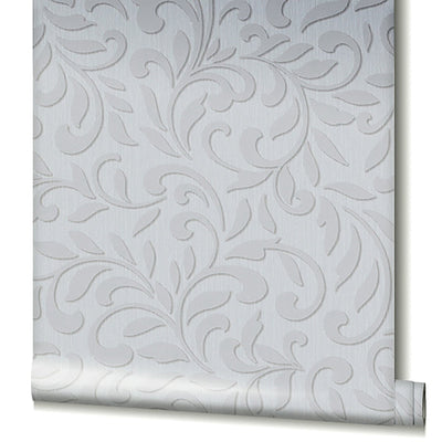 product image for Royal Damask Wallpaper in Grey/Pearl from the Olio Collection 18