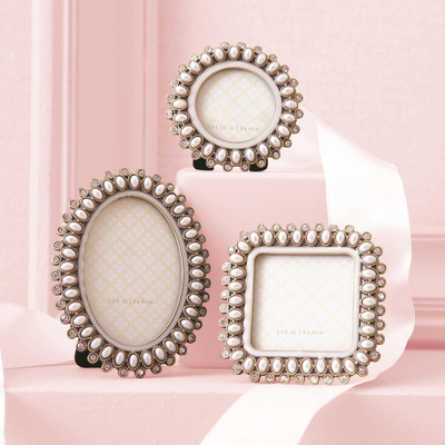 product image for precious pearls jeweled mini photo frame in assorted shapes design by twos company 2 90