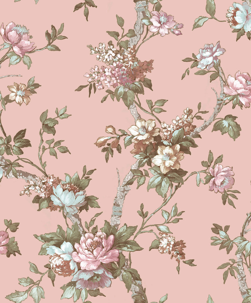 media image for Ramo Edra Pink Wallpaper from Cottage Chic Collection by Galerie Wallcoverings 254