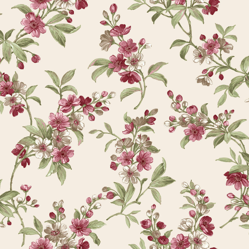 media image for Ramabe Edra Red Wallpaper from Cottage Chic Collection by Galerie Wallcoverings 275