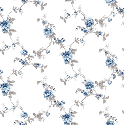product image of Ramage Medio Edra Blue Wallpaper from Cottage Chic Collection by Galerie Wallcoverings 544