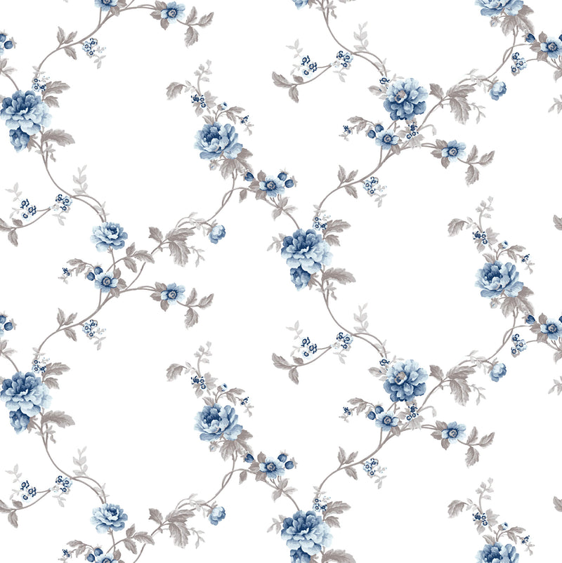media image for Ramage Medio Edra Blue Wallpaper from Cottage Chic Collection by Galerie Wallcoverings 281