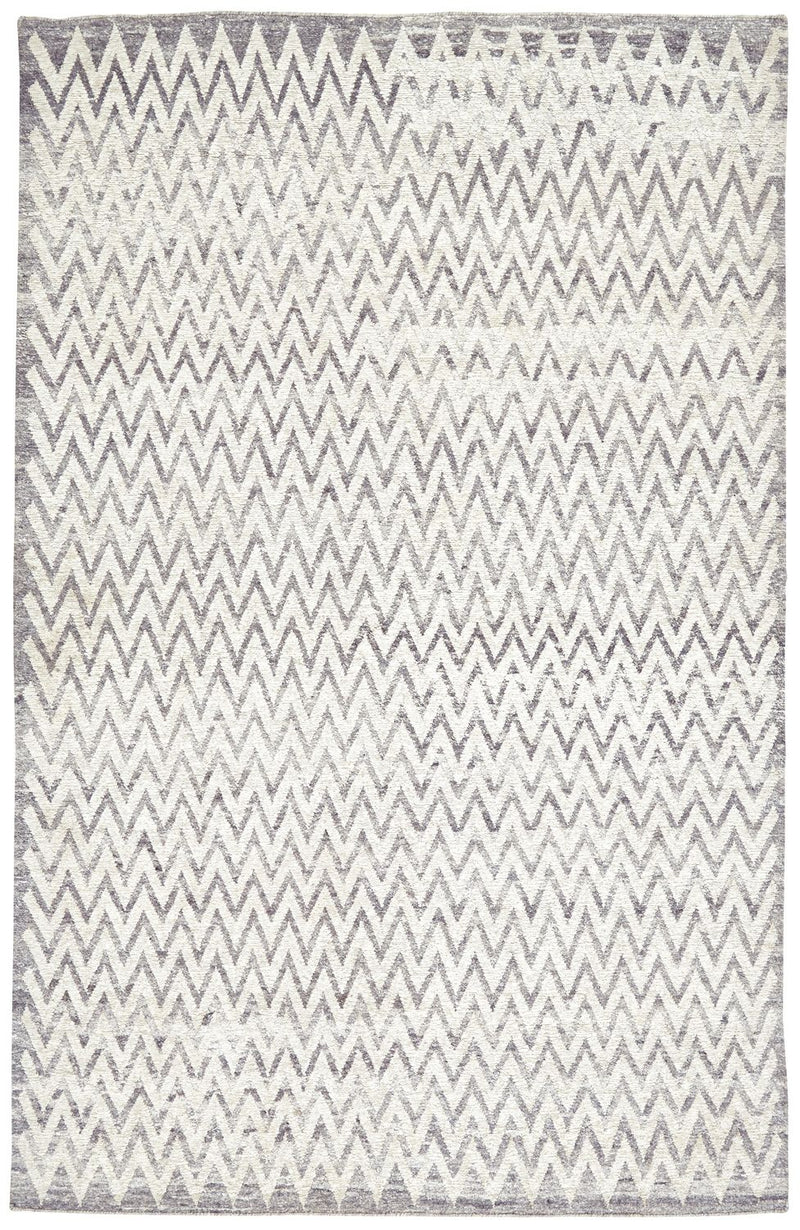 media image for Ainsley Hand Knotted Gray and Ivory Rug by BD Fine Flatshot Image 1 258