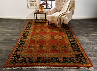 product image for Alden Hand Knotted Rust Gold Rug by BD Fine Roomscene Image 1 85