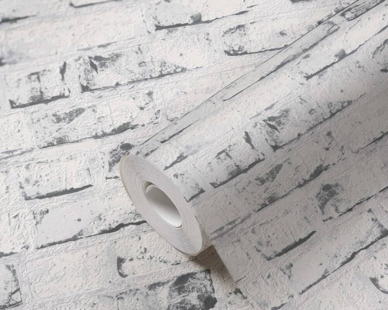 media image for Cottage Brick Wallpaper in Beige/Grey 236