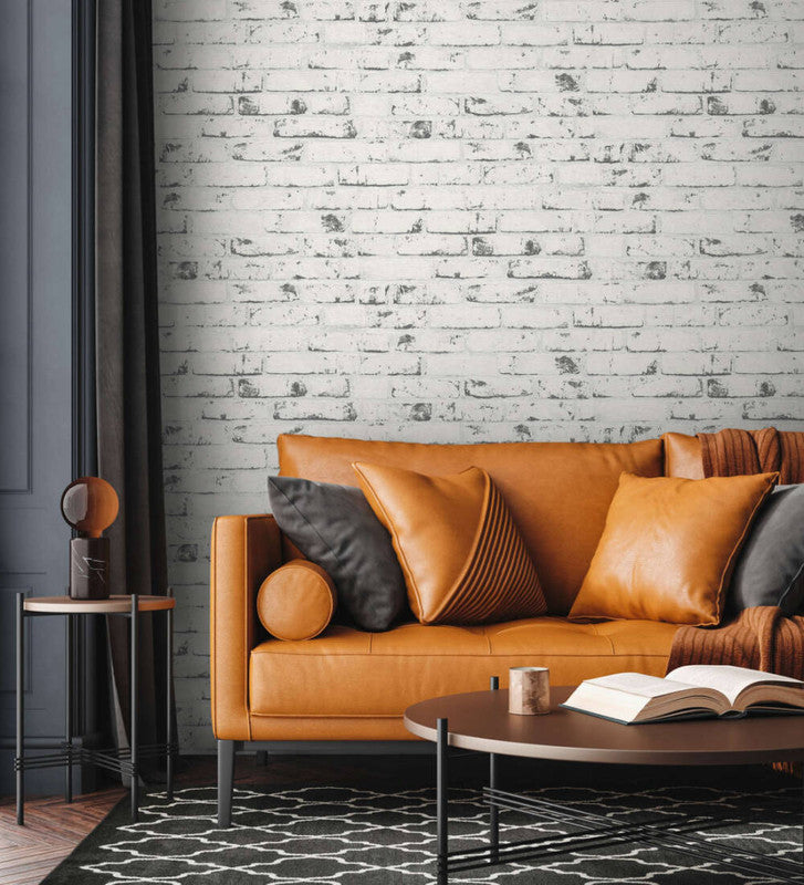 media image for Cottage Brick Wallpaper in Beige/Grey 269