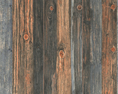 product image of Cottage Wood Panels Wallpaper in Brown/Grey 582