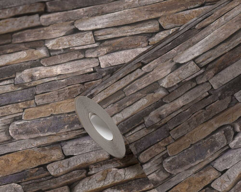 media image for Flat Stone Wallpaper in Beige/Brown/Yellow 268