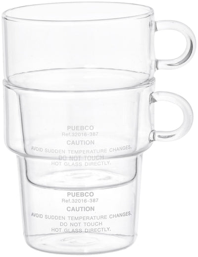 product image for borosilicate glass mug deep stacking design by puebco 15 32