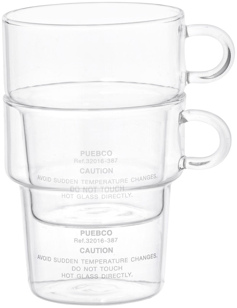 media image for borosilicate glass mug deep stacking design by puebco 15 262