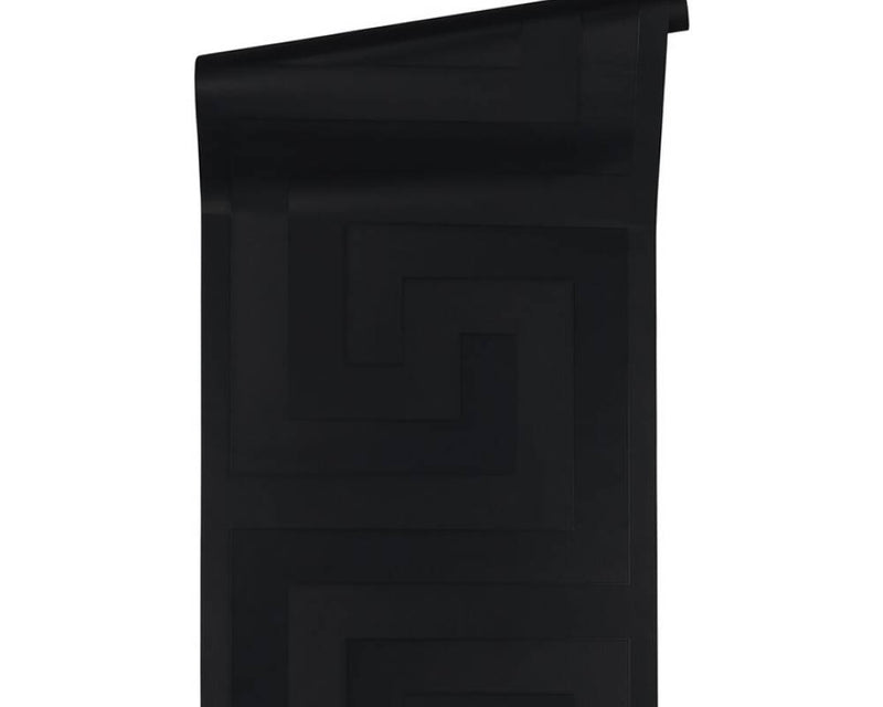 media image for Geometric Textured Wallpaper in Black from the Versace V Collection 274