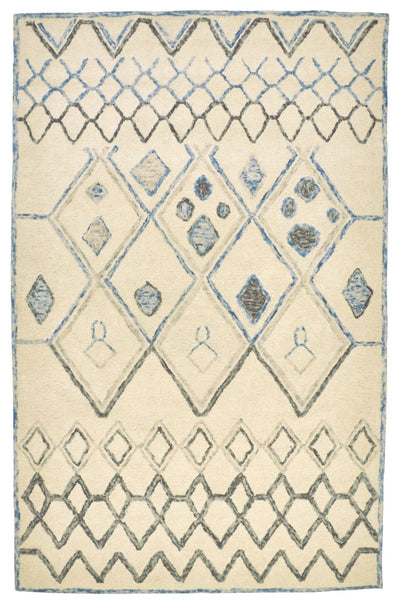 product image of Quillan Hand Tufted Beige and Blue Rug by BD Fine Flatshot Image 1 50