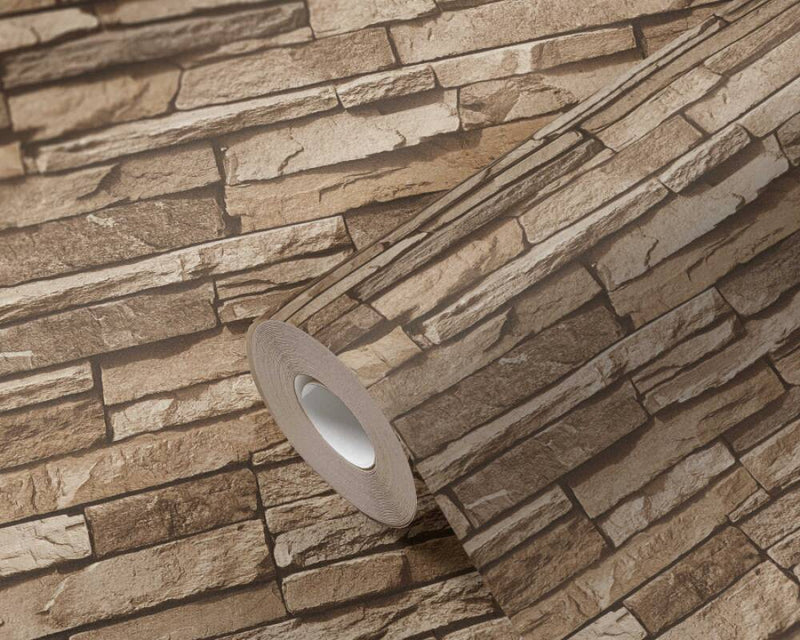 media image for Flat Stone Wallpaper in Beige/Brown 227
