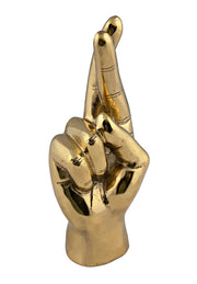 fingers crossed sculpture in brass design by noir 2