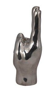 peace sign sculpture in various finishes design by noir 3