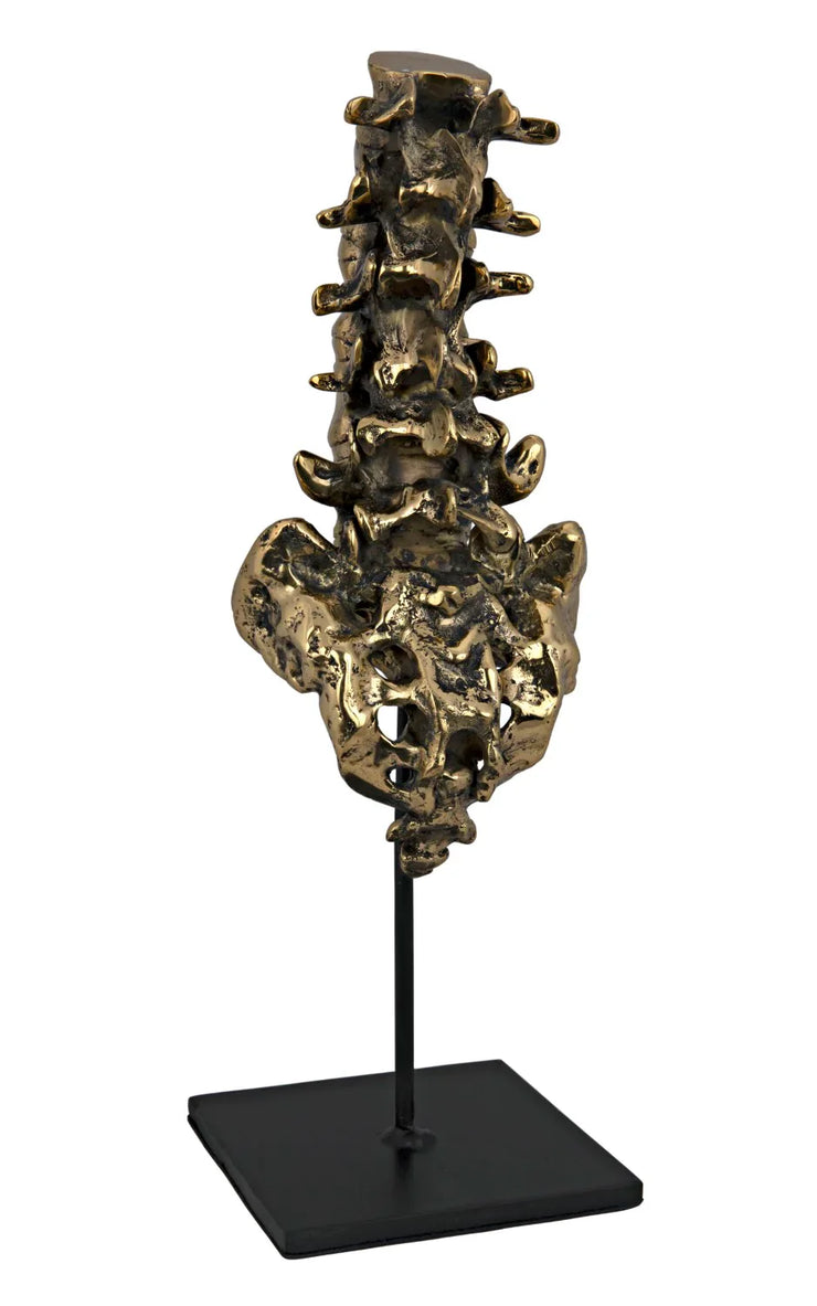 vertebrae sculpture in brass design by noir 2