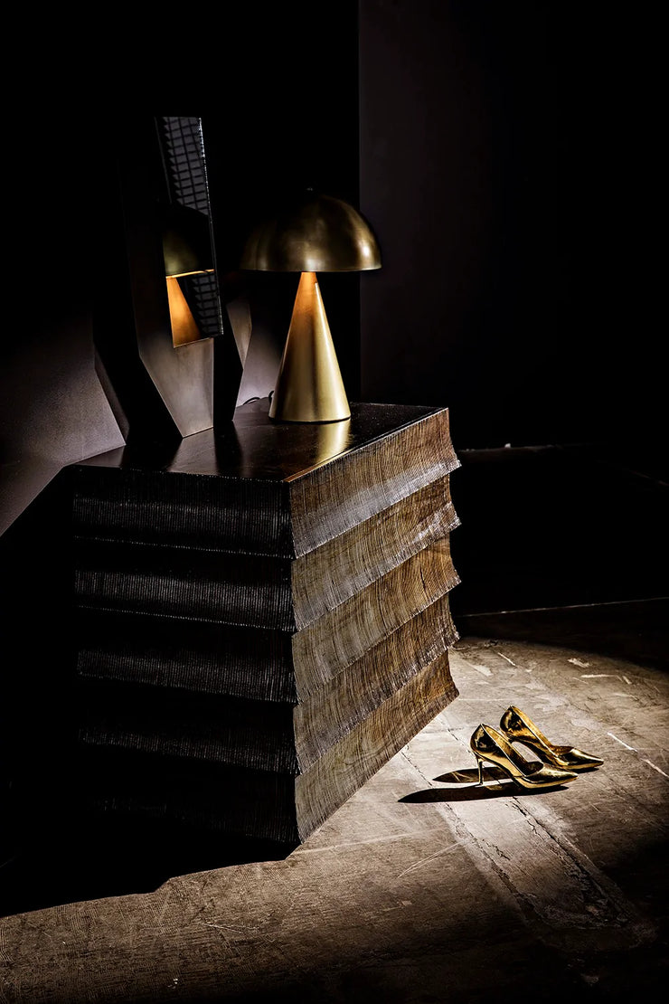 heel sculpture in brass design by noir 5