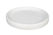 round tray in white stone in various sizes design by noir 1