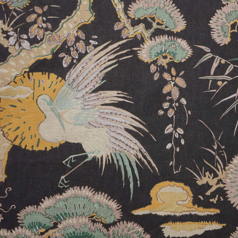 media image for Atrium Fabric in Black/Brown/Mustard 287
