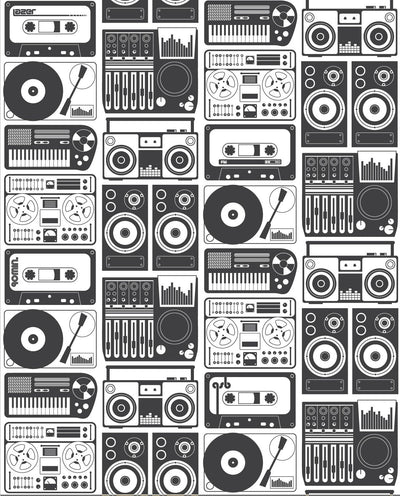 product image for Analog Nights Wallpaper in Charcoal design by Aimee Wilder 76