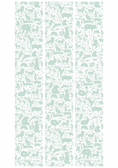 product image for Animal Alphabet Kids Wallpaper in Green by KEK Amsterdam 37