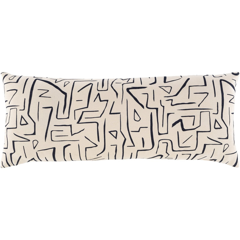 media image for Bogolani BGO-004 Woven Lumbar Pillow in Cream & Black by Surya 210