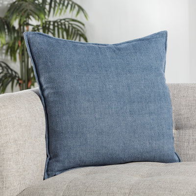 product image for Burbank Blanche Reversible Blue Pillow 4 20