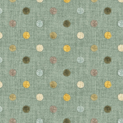 product image of Sample Buttons Fabric in Gold/Olive/Sky 577