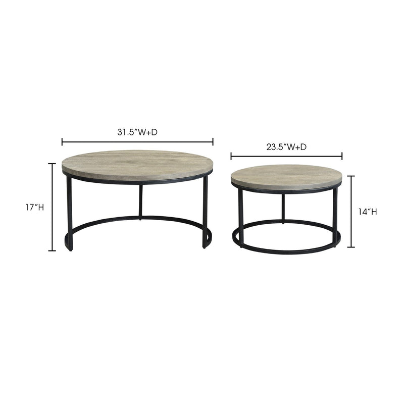 media image for Drey Round Nesting Coffee Tables Set Of 2 6 289