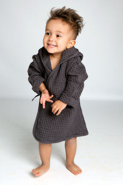 product image for big waffle junior bathrobe in multiple colors design by the organic company 12 69