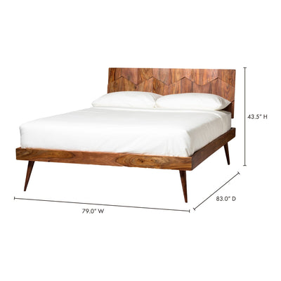 product image for O2 King Bed Brown 7 82