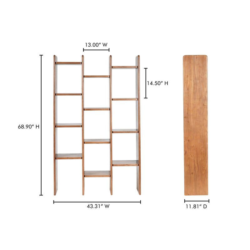 media image for Orson Bookcase Moes Home Collection Mhc Bz 1158 03 9 277