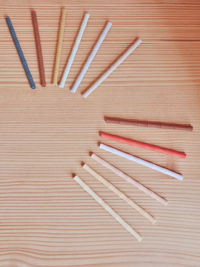 product image for bamboo silicone straw pack of 6 cherry red vanilla oyoy m107200 2 64