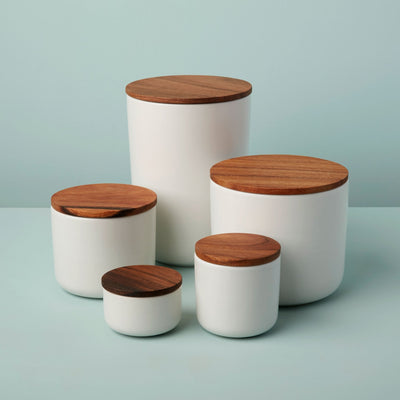 product image of stoneware container with acacia lid 1 557