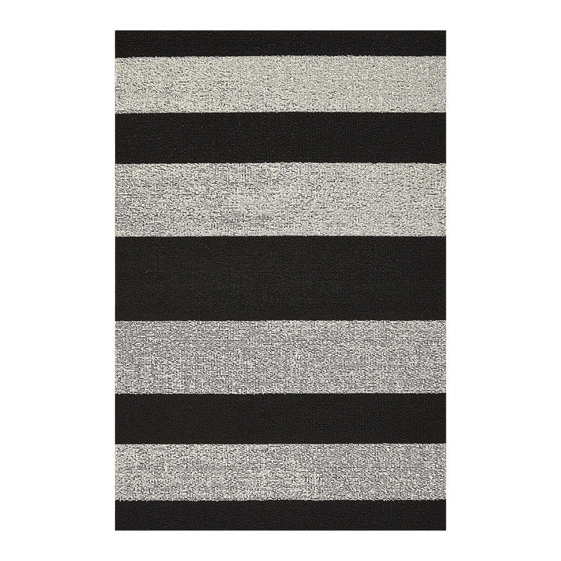 media image for Bold Stripe Black White Shag Chilewich Chw 200126 002 1 285
