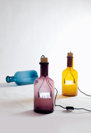 bouche table lights in neon glass wood design by seletti 1