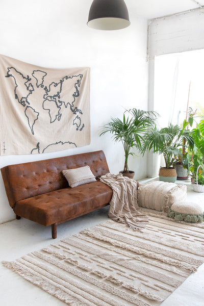 product image for air washable rug in natural in multiple sizes design by lorena canals 28 61