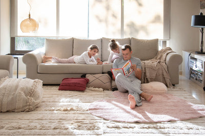 product image for air washable rug in natural in multiple sizes design by lorena canals 9 51