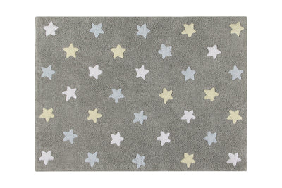 product image of tricolor stars washable rug in grey blue 1 544