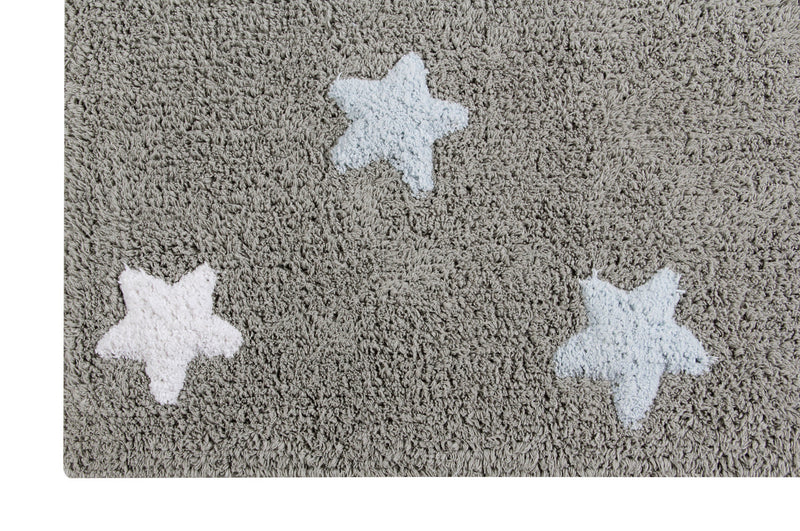 media image for tricolor stars washable rug in grey blue 2 264