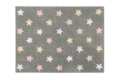 product image for tricolor stars washable rug in grey blue 7 18