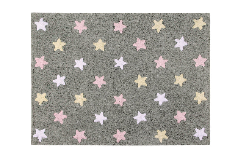 media image for tricolor stars washable rug in grey blue 7 242