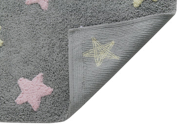 product image for tricolor stars washable rug in grey blue 9 19