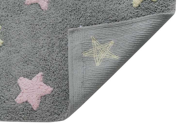 media image for tricolor stars washable rug in grey blue 9 226