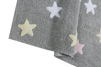 product image for tricolor stars washable rug in grey blue 10 99